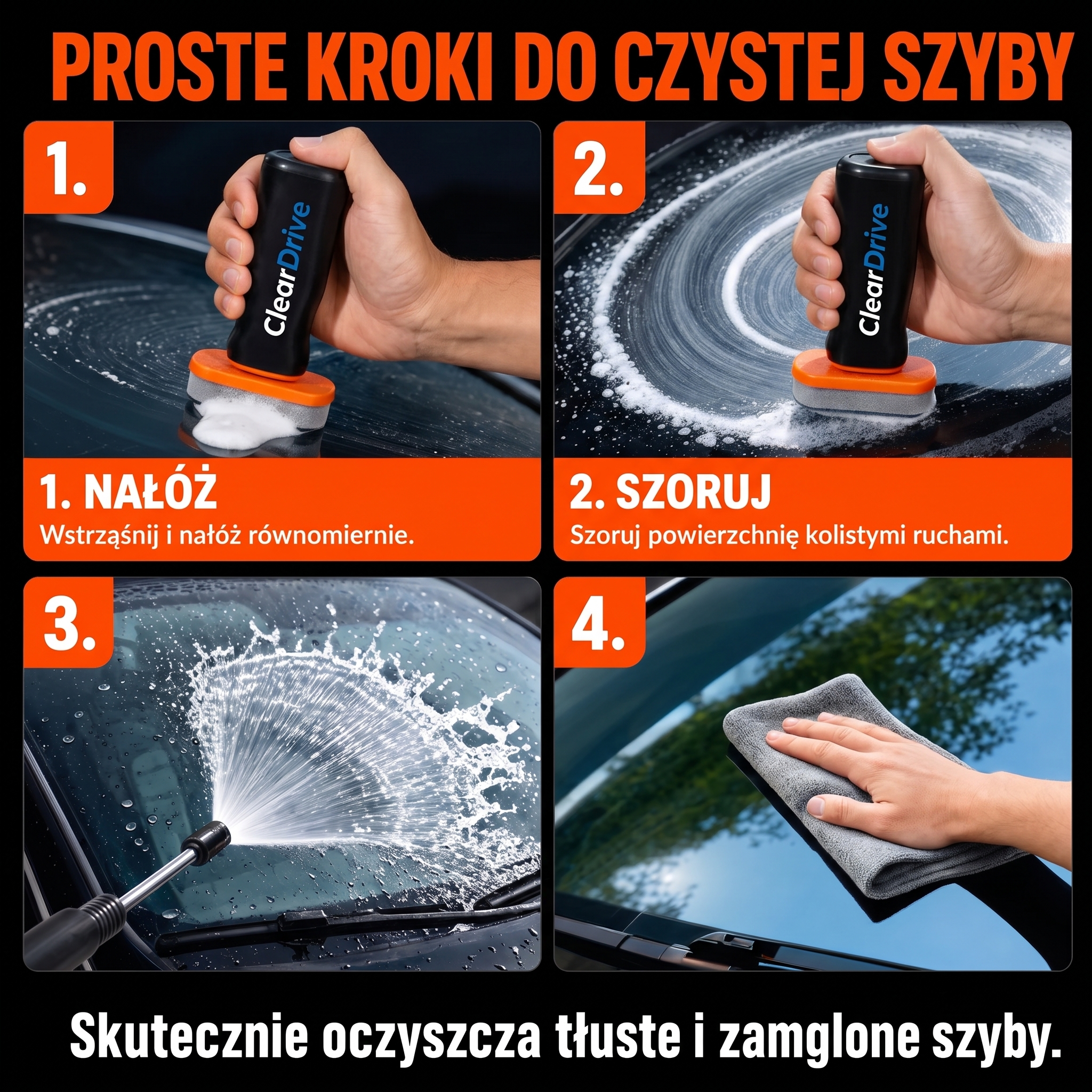 ClearDrive™ - Zestaw Anty Smugowy Do Szyb.