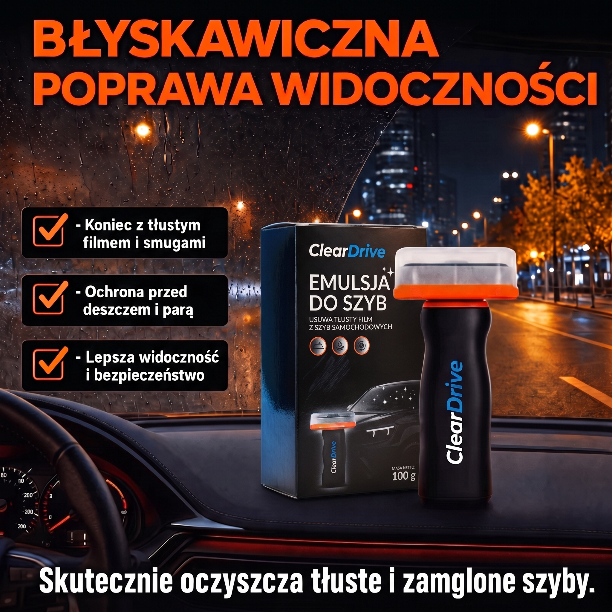 ClearDrive™ - Zestaw Anty Smugowy Do Szyb.