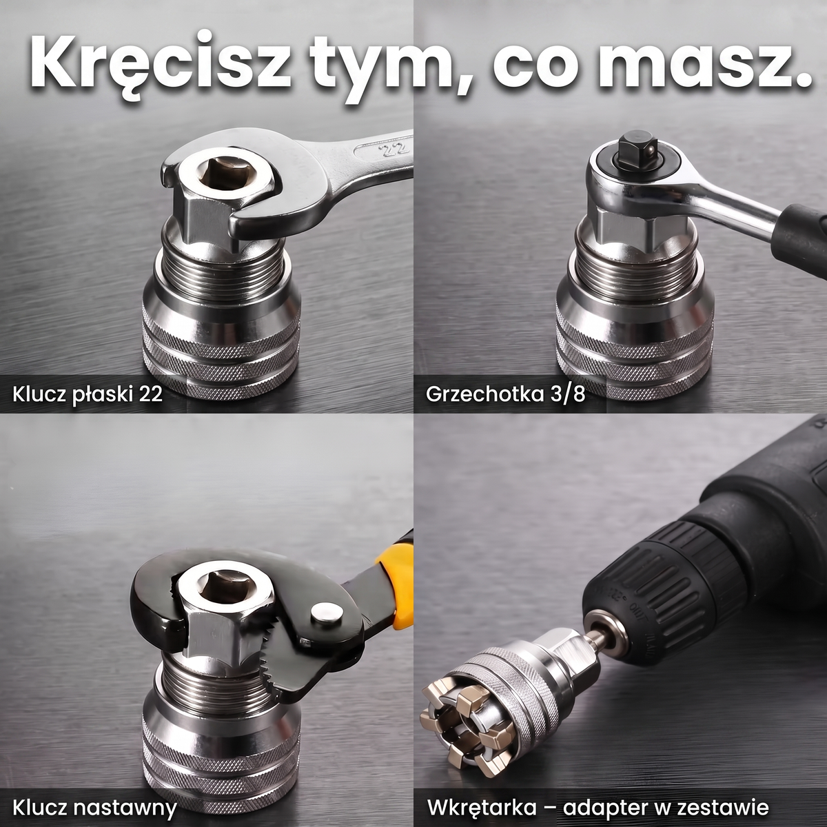 IronDrive™ - Nasadka Samozaciskowa 10–19 mm