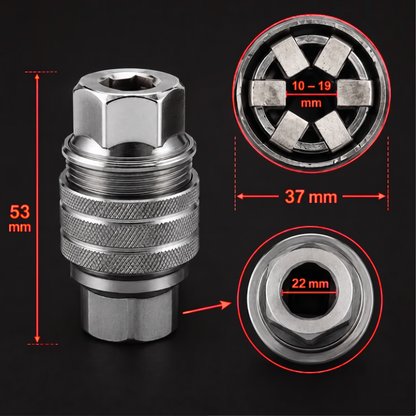 IronDrive™ - Nasadka Samozaciskowa 10–19 mm